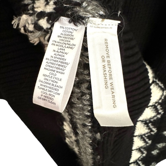 Loft Off Shoulder Fair Isle Sweater Dress Size Large NWT - Picture 5 of 10